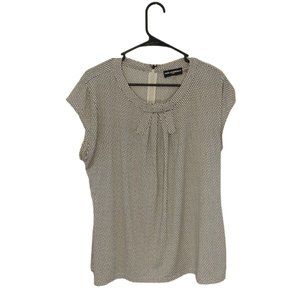 KARL LAGERFELD PARIS Valan Bow Detail Crew Neck Knit Top Womens XL